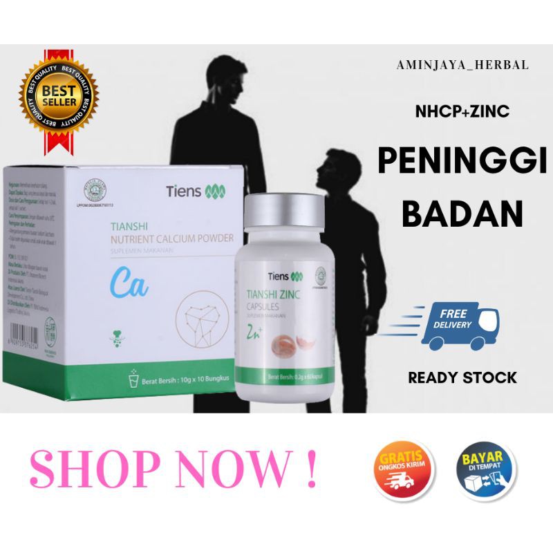 

(COD) OBAT PENINGGI BADAN TIENS PERAWATAN BADAN KESEHATAN || ISI 10 SACHET SUSU DAN 60 KAPSUL ZINC