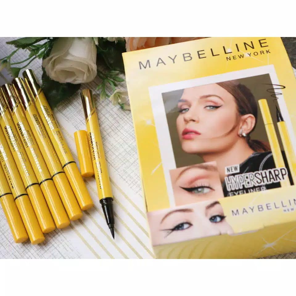 Eyeliner Maybelline Waterproof / Eyeliner MakeUp Maybelline Spidol Hypershap Tahan 24 Hours