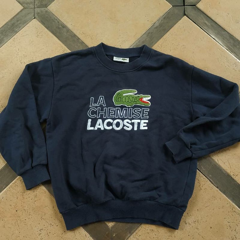 vintage jaket hoodie crewneck second Lacoste big logo