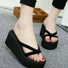 Sandal Wedges Jepit Silang Wanita [ SLp-01 ]