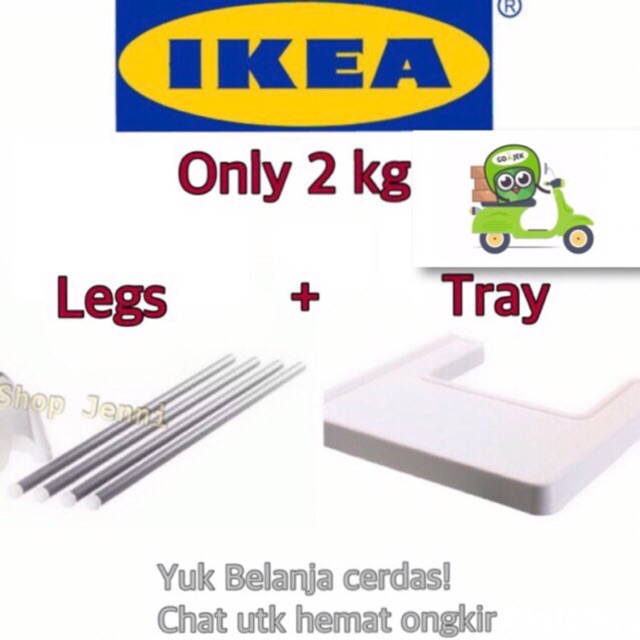 Legs+Tray IKEA ANTILOP (Split order luar jawa)