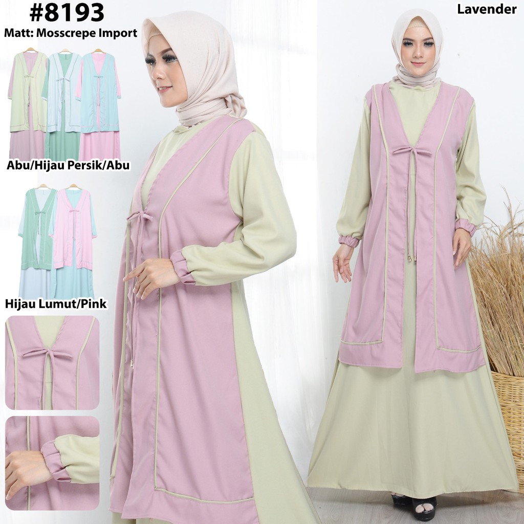 Gamis Terbaru Model Polos Kombinasi GB-8193