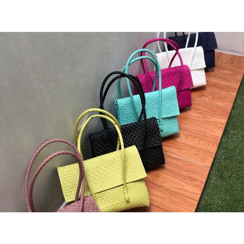 Tas Jali Tas Anyaman Premium Model Tutup Kancing Magnet