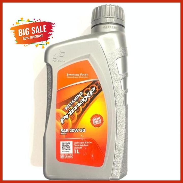 Lestari Motor2// Oli Mesin Primaxp 1Liter Sae 20W50 Sl Synthetic Original Pertamina