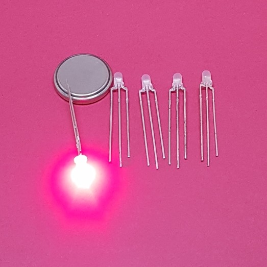 3mm 3pin LED Bicolor Red Green Common Cathode 2 Warna