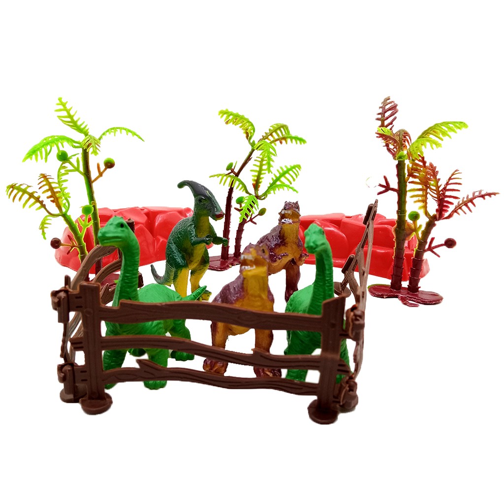 Mini Dinosaurus Animal World Tabung isi 18pcs Mainan Miniatur Dino