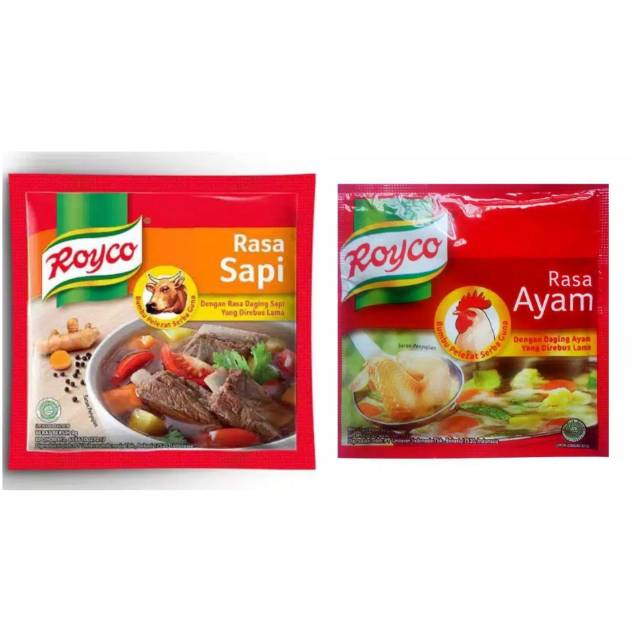 

Royco ayam & sapi sachet 1.000 Rp 10.500/lusin