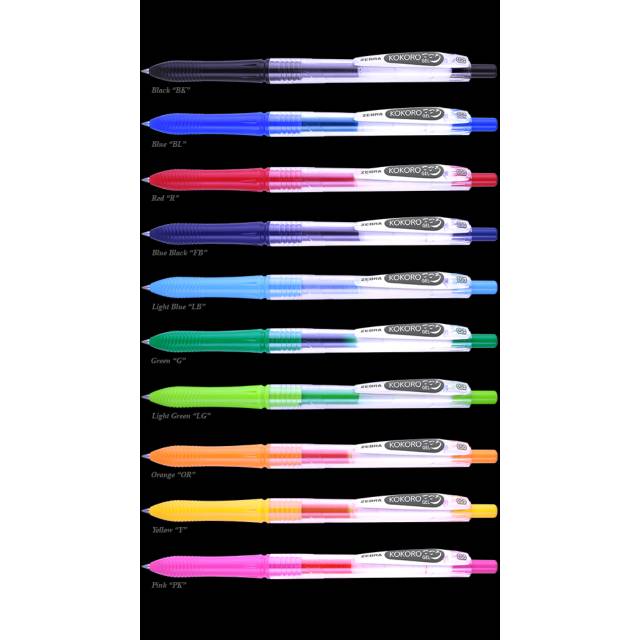 

Pulpen kokoro warna warni gel 0,5mm