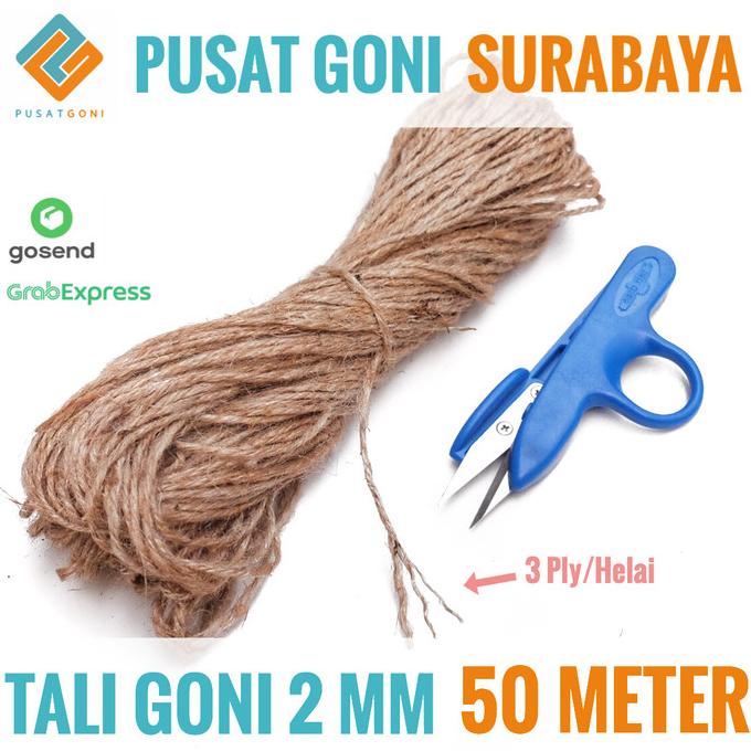 

BAYAR DITEMPAT Tali Goni 3 Ply 50 Meter - Tali Rami 2 MM - Tali DIY - Tali Kado BOOM SALE Kode 1097