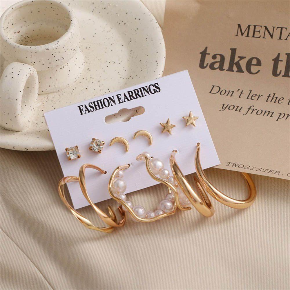 Lily Drop Earrings Set INS Style Perhiasan &amp; Aksesoris Wanita Hadiah Anting Stud Fashion Jewelry Earrings Untuk Wanita Geometris