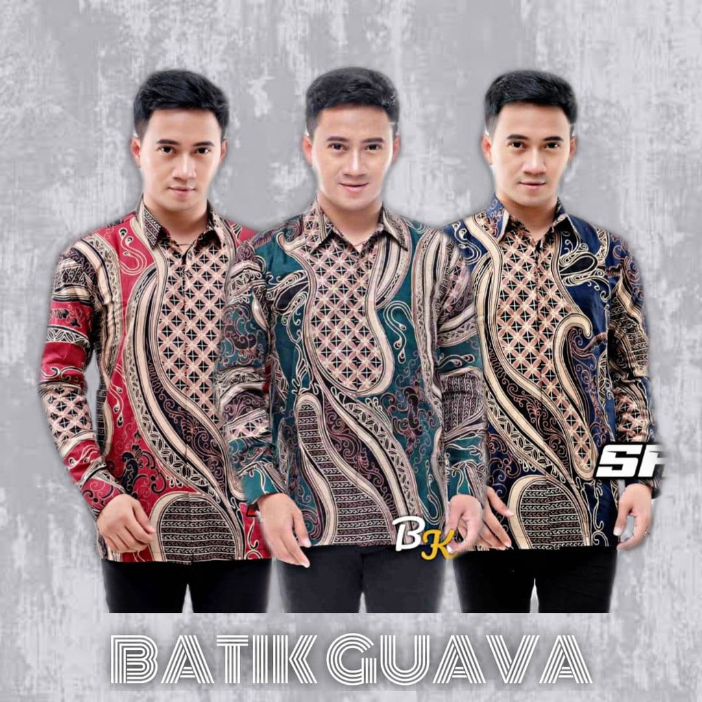 Ungu Series SIZE M L XL XXL BSWART Batik HRB026 Kenongo Hem Pendek Padi Pekalongan M L XL Batik Pria Lanang