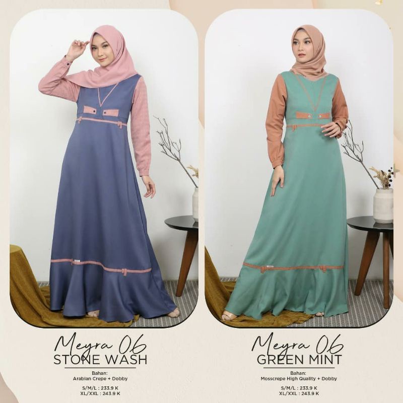 Gamis Seply Meyra 06 (Stone Wash, Green Mint)