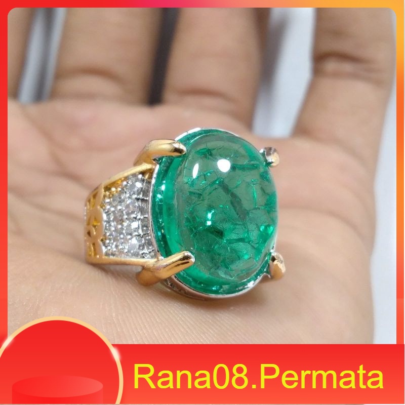 TERLARIS BATU ZAMRUD RUSIA ASLI CHATAM SIAP PAKAI