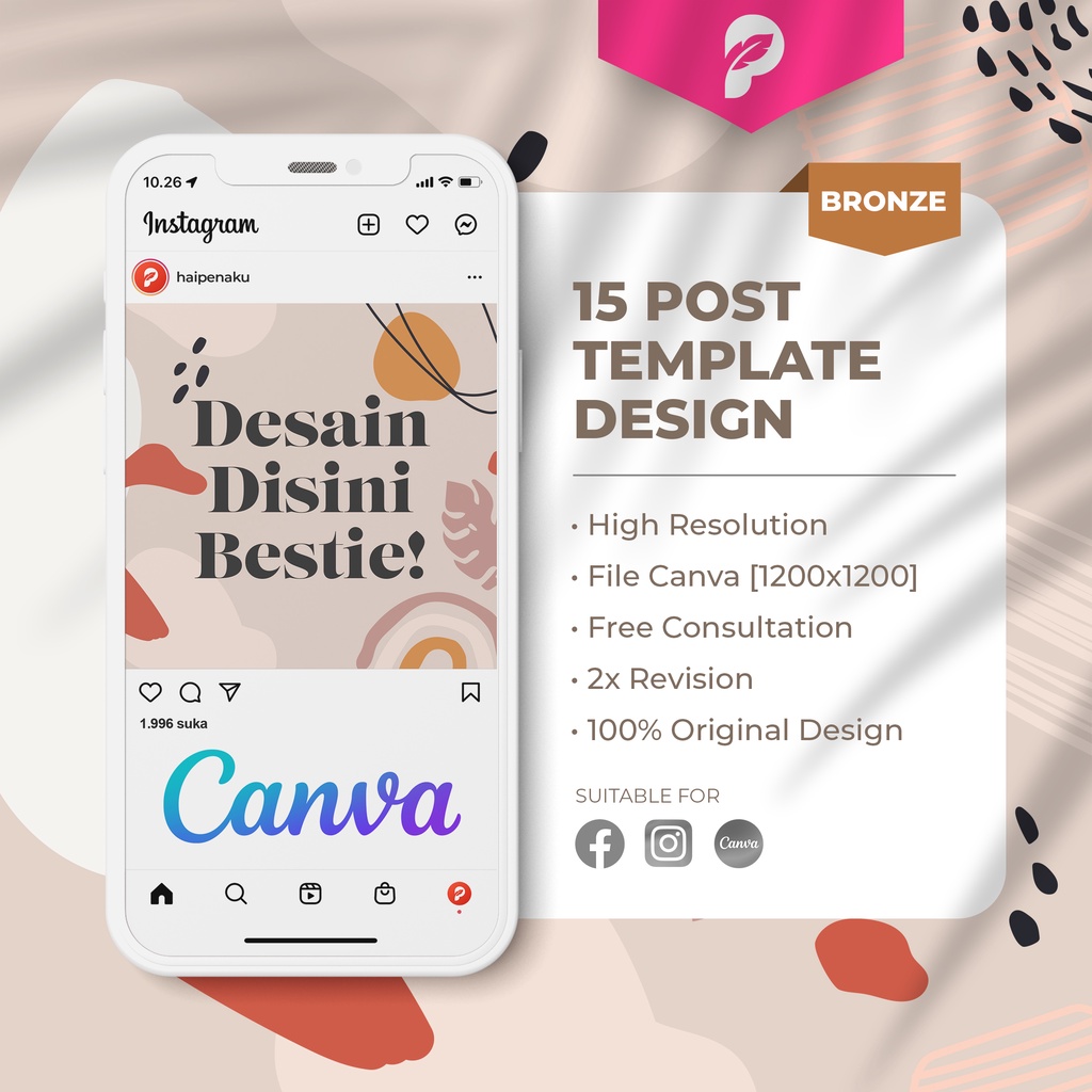 Custom Desain Feed Post Instagram Canva