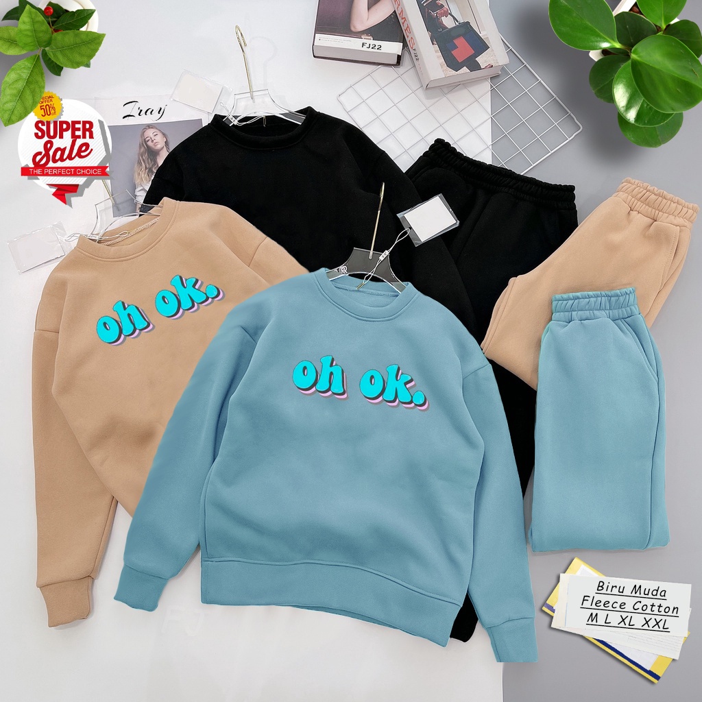 Sweater Oh Ok Unisex Pria &amp; Wanita Korean Style | Dhea Fashion