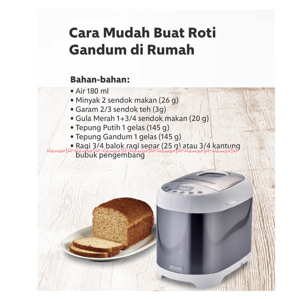 Ariete Bread Maker 1kg Alat Masak Pembuat Roti dan Selai Digital Ariette Breadmaker Bread makers Peralatan Pengaduk Membuat Adonan Roti