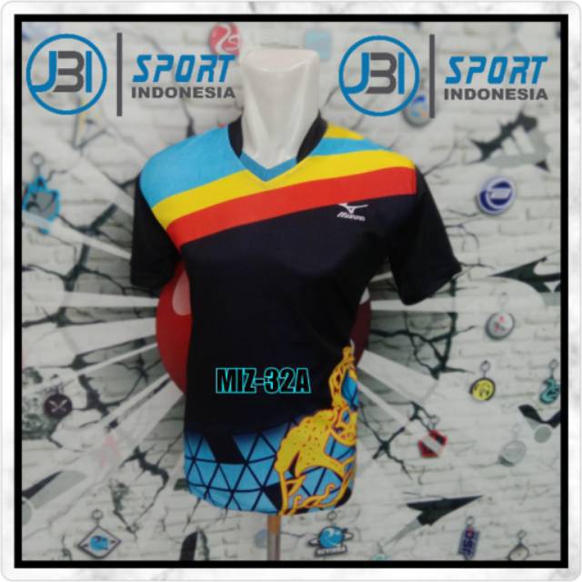 Baju Jersey Voli Wayang Mizuno baju badminton kaos Baju Jersey Voli Wayang Mizuno baju badminton kaos