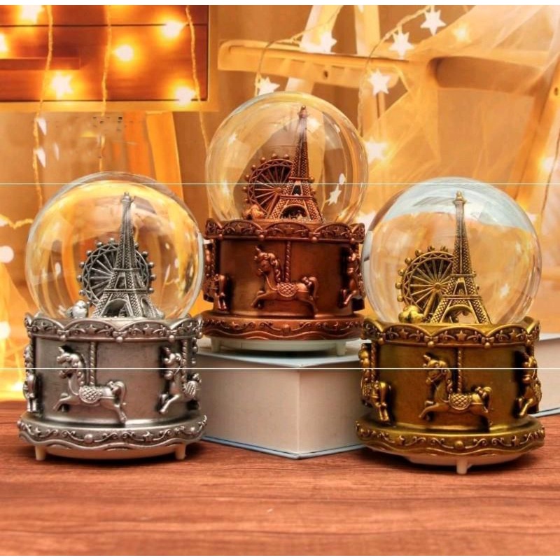 Snowball JUMBO 7musik Lampu warna warni musicbox kotak musik uk Jumbo 3