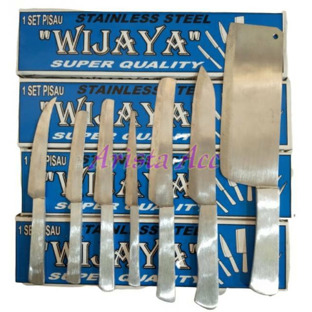 Pisau Set Wijaya / Pisau Dapur Set 7in1 Bahan Stainless peralatandapur perlengkapandapur