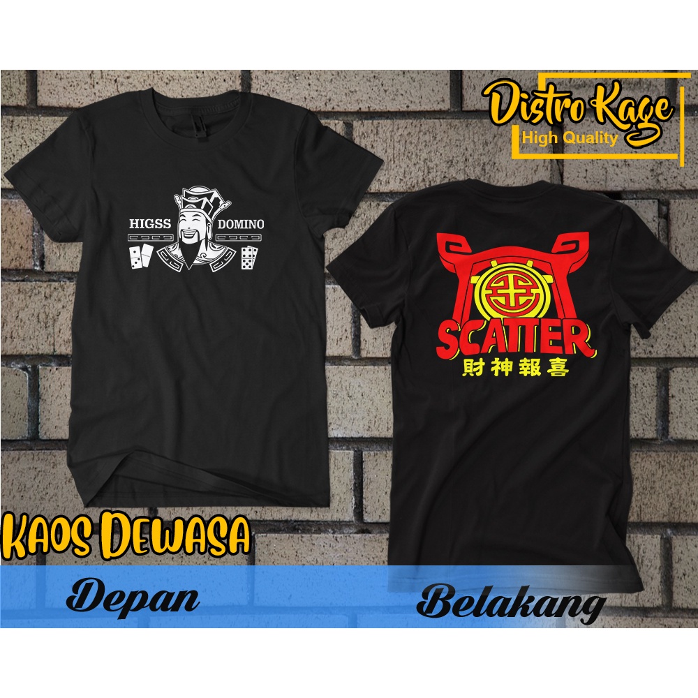 Baju Kaos Tshirt Pria Wanita DB Higs Domino Kake Scatter Cotton Combed 30s Distro Kage