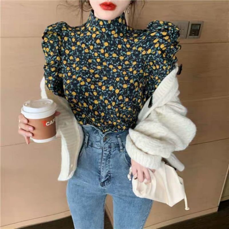 MDLV ~ 5995# Marion Puff Tops Blouse Korea Blouse Premium Blouse wanita Blouse Twiscone Fashion cewek Fashion Import