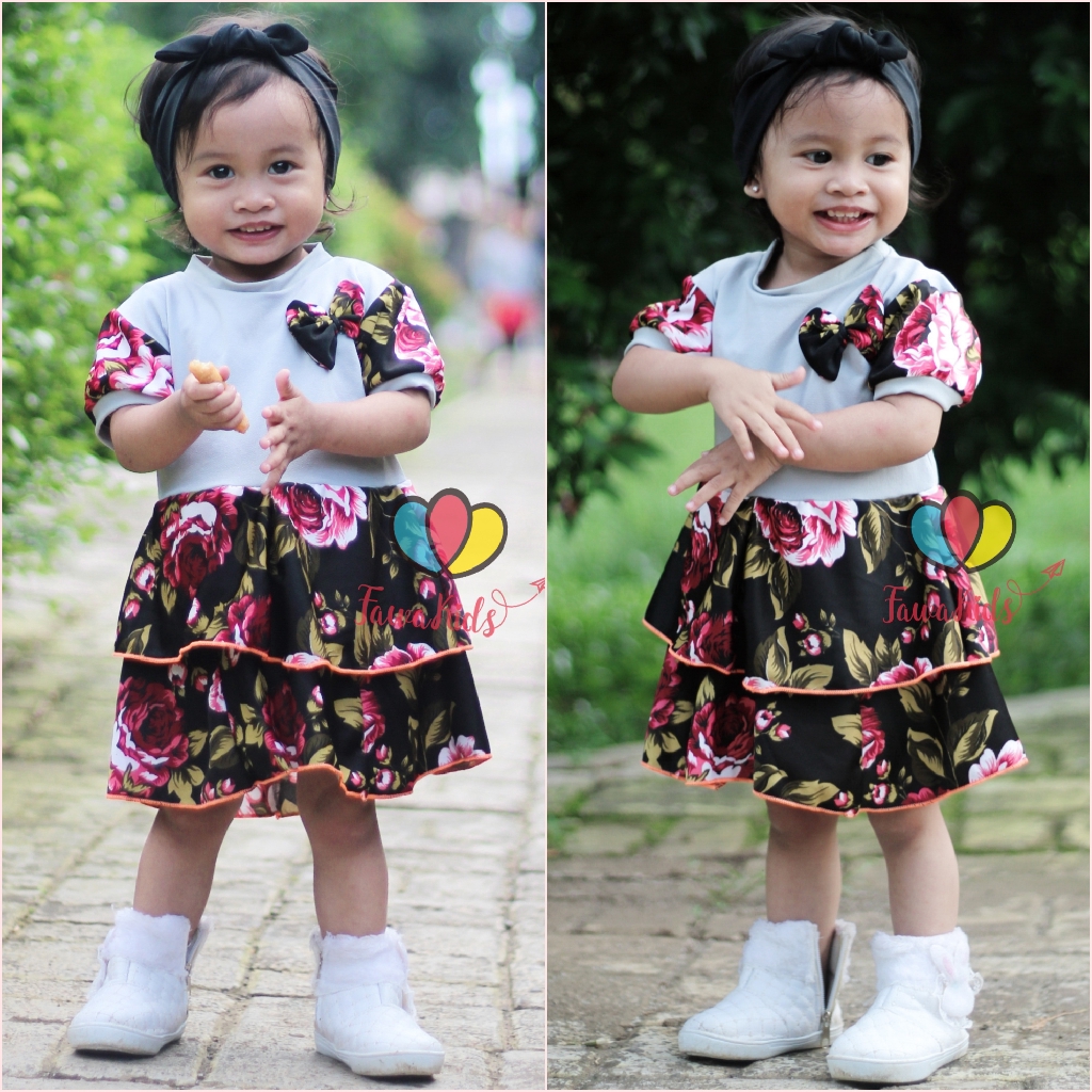  Dress  Emma Lengan Size 1 2 Tahun Dres  Anak  Perempuan  