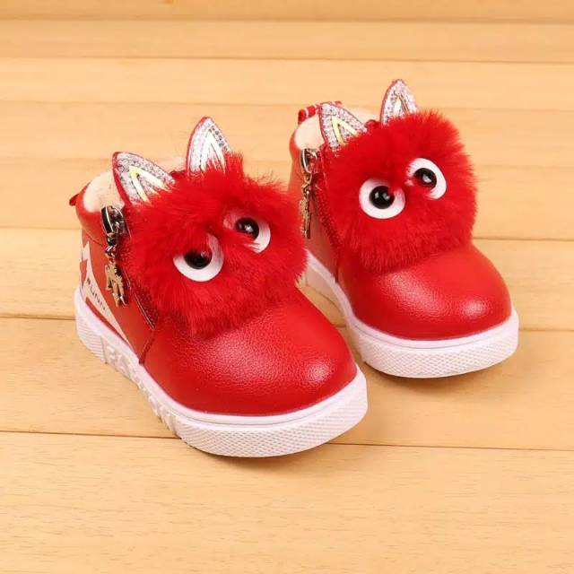 Sepatu Boot Anak Cewek PomPom Red Rabbit