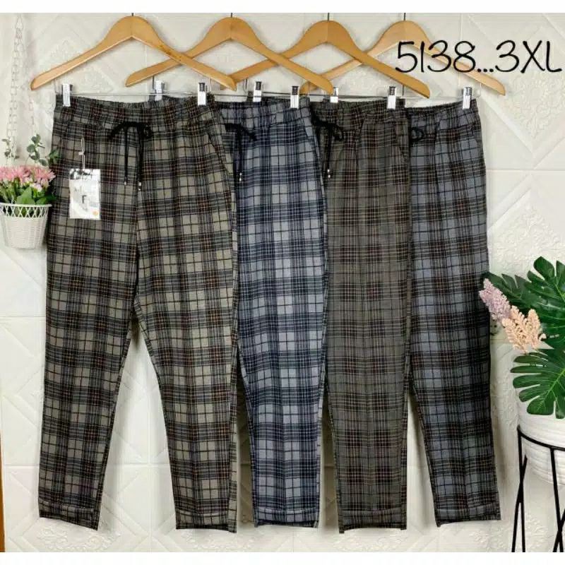 Celana Zara Wanita Kotak 3 XL #5138 by XIN YUE