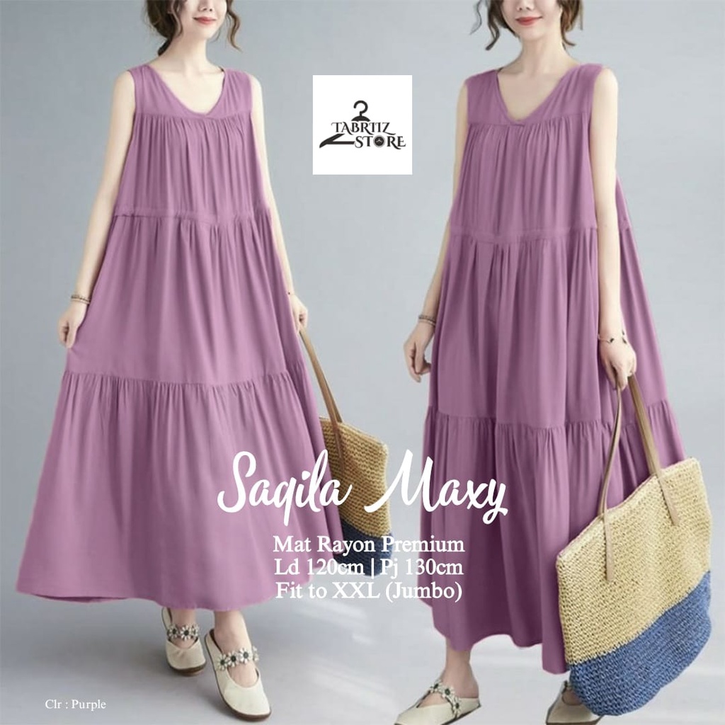 saqila maxy maxi dress dres you can see pakaian baju longdress panjang jumbo ld 120 xxxl xxxxl bigsi