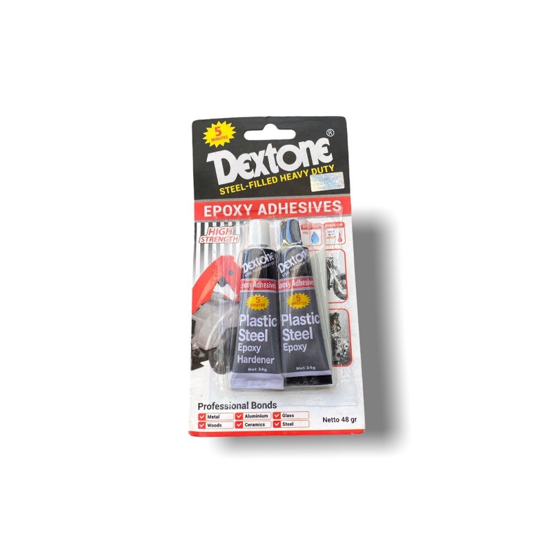

Lem Dextone 5 menit Plastic steel epoxy