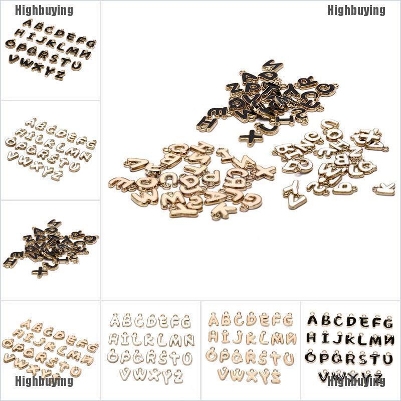 Hbid Glory 26Pcs / Set Charms / Charms Inisial Huruf Bahan Enamel Untuk DIY Gelang / Perhiasan