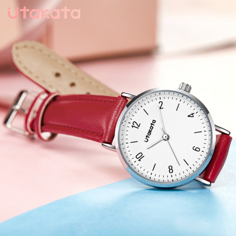 UTAKATA A0004 Jam Tangan Wanita Analog Tali Kulit WATCHKITE WKOS