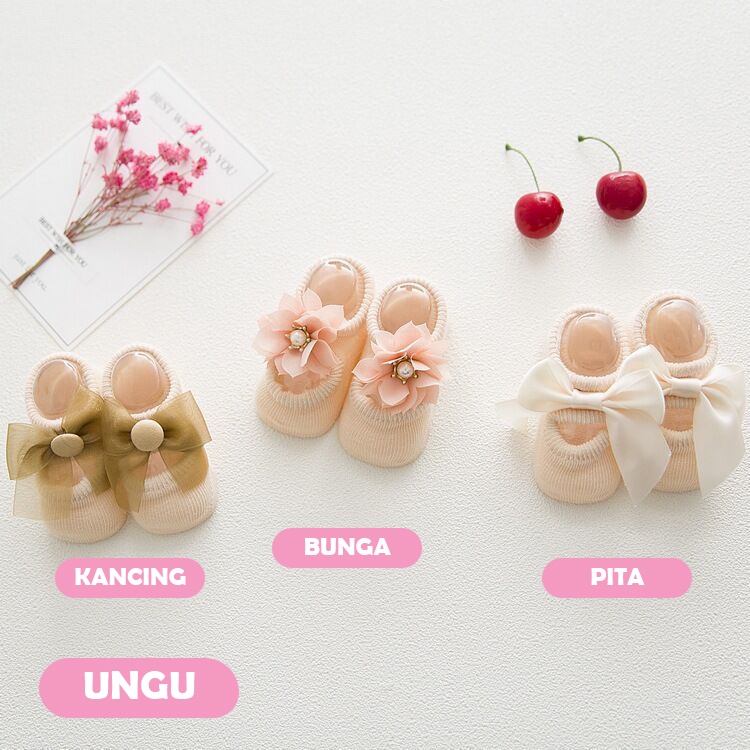 Kaos Kaki Model Sepatu Rajut Bayi Perempuan Prewalker Baby Girl Shoes Antislip 0 - 9 bulan