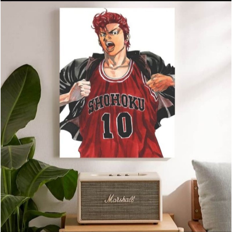 "Anime, Slam Dunk, ver.3" Poster Kayu (30x22)