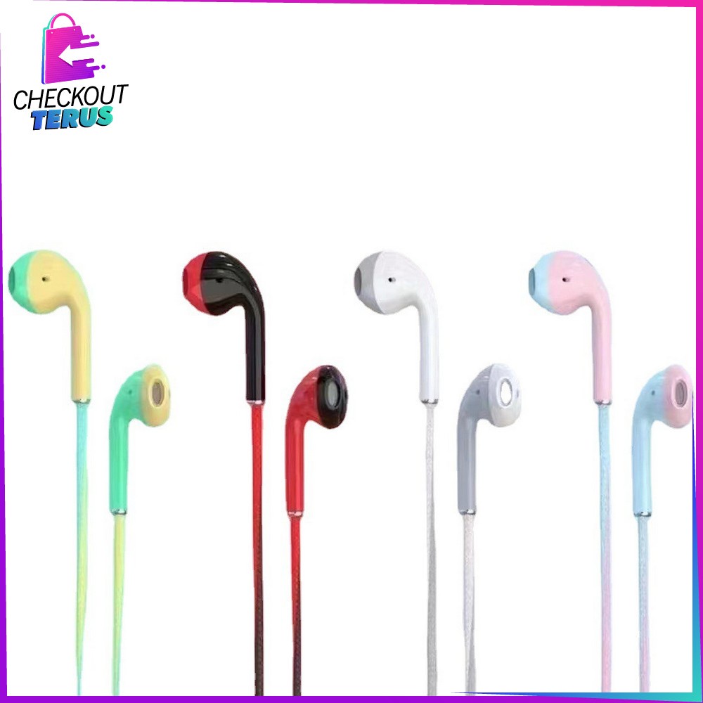 CT C517 Hedset Musik Extra Bass Dua Warna Headset Macaron Earphone Handsfree Musik U24 Macaron Superbass