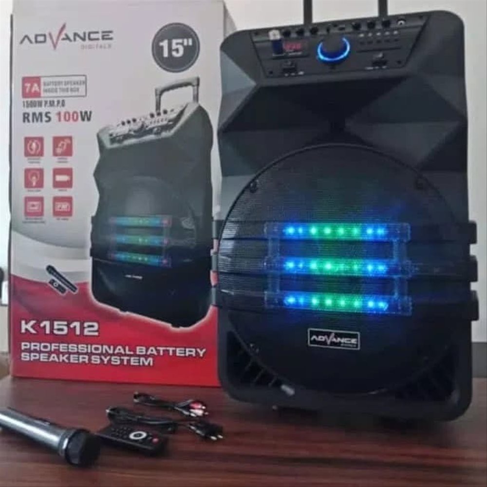 Speaker Aktif Advance K1512 15inc Bluetooth 2 Mic Wireless Berku Shopee Indonesia