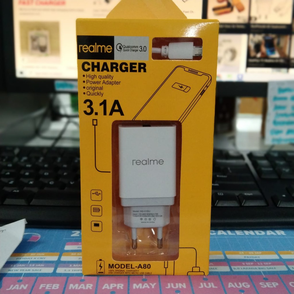 Charger 3.0 qualcom  charger Samsung Realme Micro usb [pm]