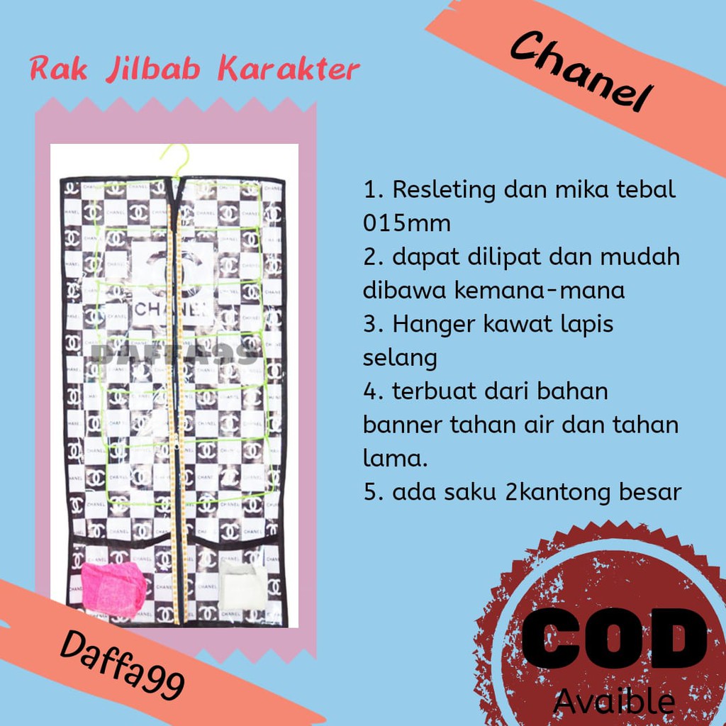 Rak Jilbab Gantung  | Gantungan Jilbab | Hanger Jilbab |Rak Hijab