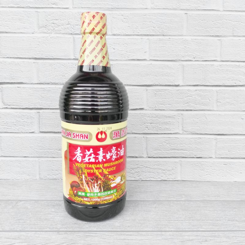 

Wan Ja Shan Vegetarian Mushroom Oyster Sauce 1 liter 1200gr Saus Tiram Vegan