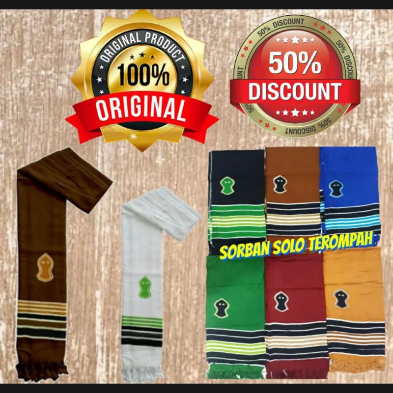 sorban terompah sorban solo motif terompah