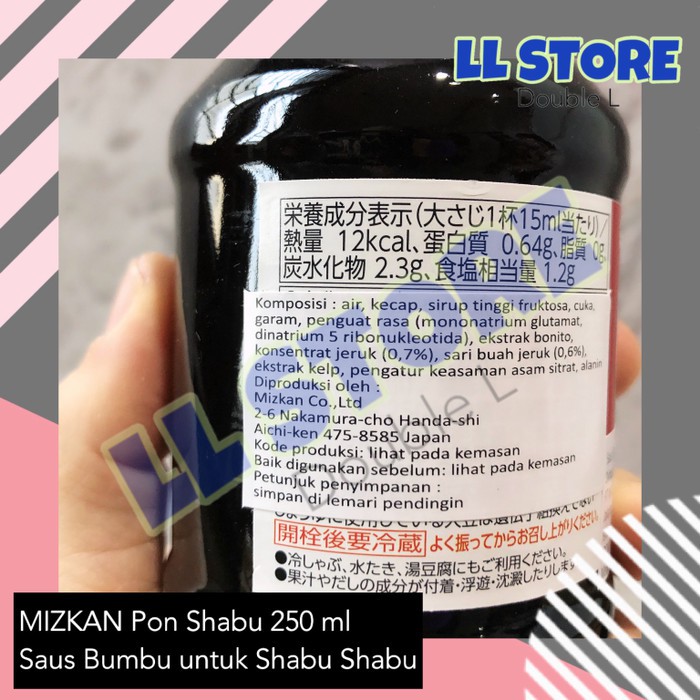 

Promo Terbatas - Mizkan Pon Shabu 250Ml | Kecap Bumbu Shabu Jepang 250 Ml