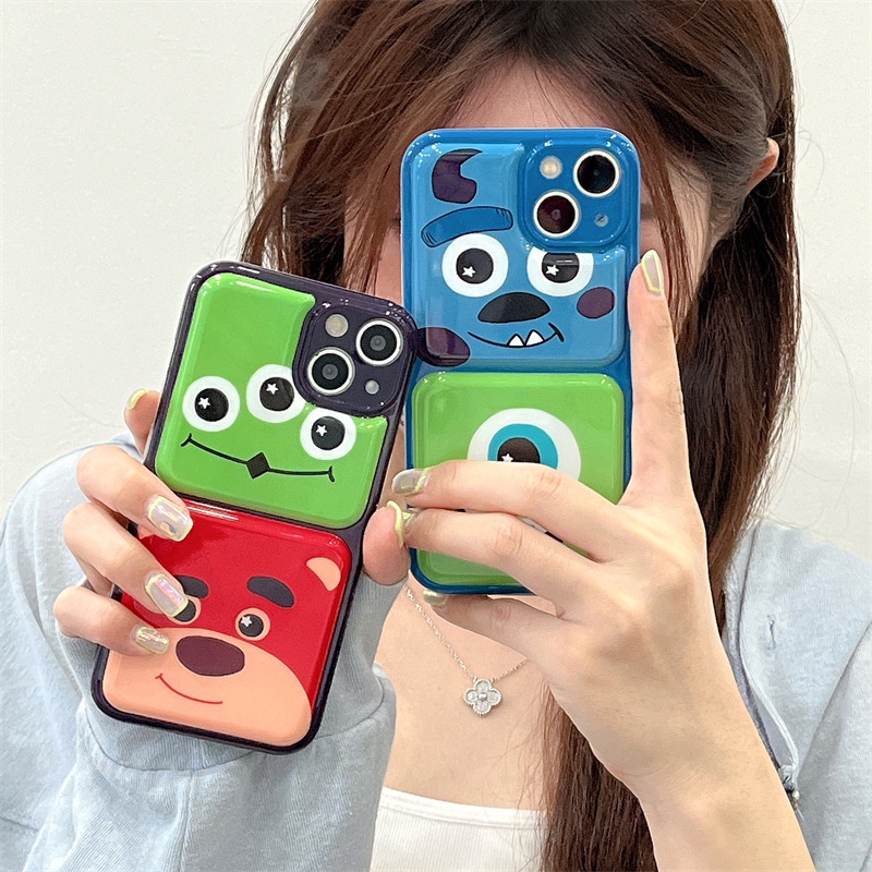 Soft Case Silikon iPhone Motif Monster Softcase Pelindung Lensa Kamera Casing iPhone