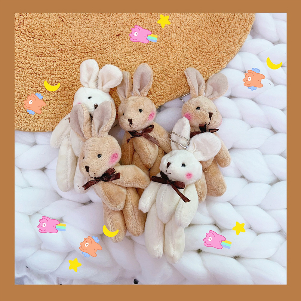 Mainan Boneka Stuffed Plush Kelinci Mini Lucu 11cm Untuk Dekorasi Pesta Ulang Tahun / Pernikahan