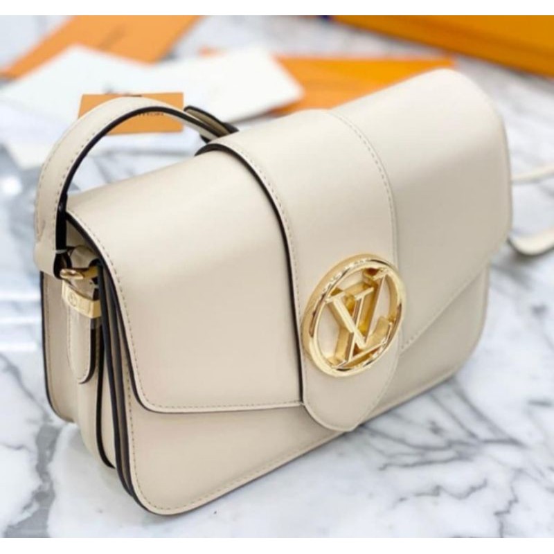 tas LV pont 9 classic flap bag swift box original leather 23cm