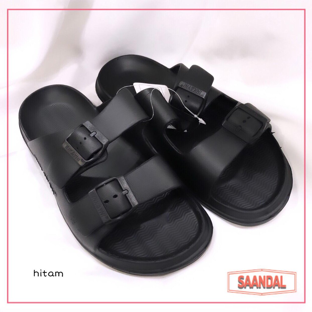 Sandal Selop 2 TALI 2 BAN Pria Inkayni YK6030 Warna Polos, Anti Licin Karet(BISA SATUAN COD)