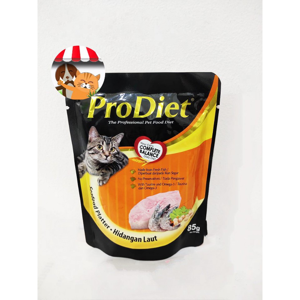 ProDiet 85g Pouch - Makanan kucing sachet Pro Diet