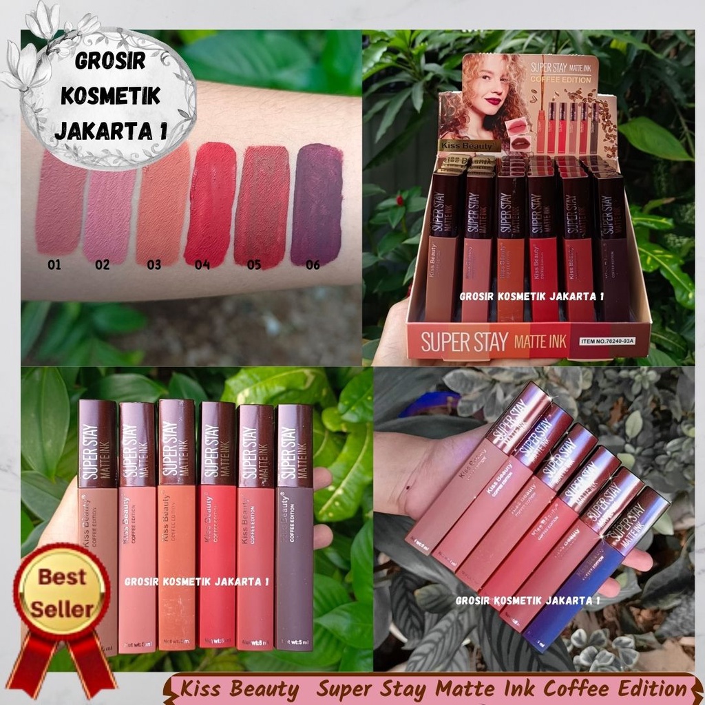 COD/Best Seller Kiss Beauty Coffee Edition Super Stay Matte Ink Matte Lip Cream - Lipcream Kiss Beau