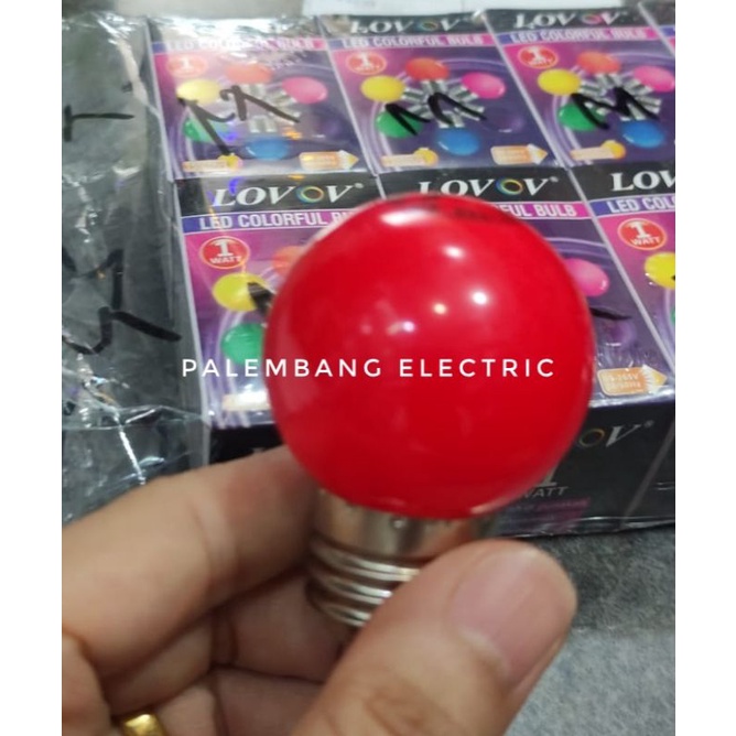 Bohlam Led 1 watt 1watt 1w 1 w warna merah kuning hijau biru