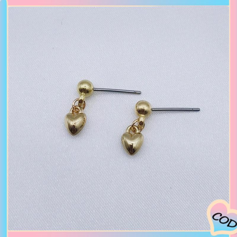 COD❤️ Anting Cinta Kecil Tetesan Air Kecil Berbentuk Hati Desain Niche Anting Sederhana Kelas Atas-A.one