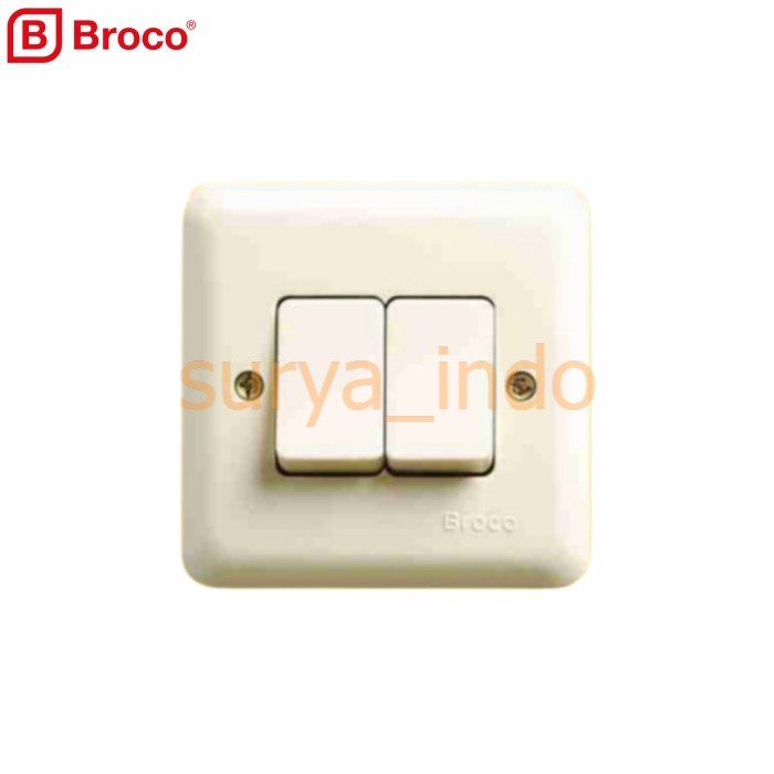 SAKLAR SERI / DOUBLE BROCO 6622U SAKLAR INBOW DOUBLE SWITCH